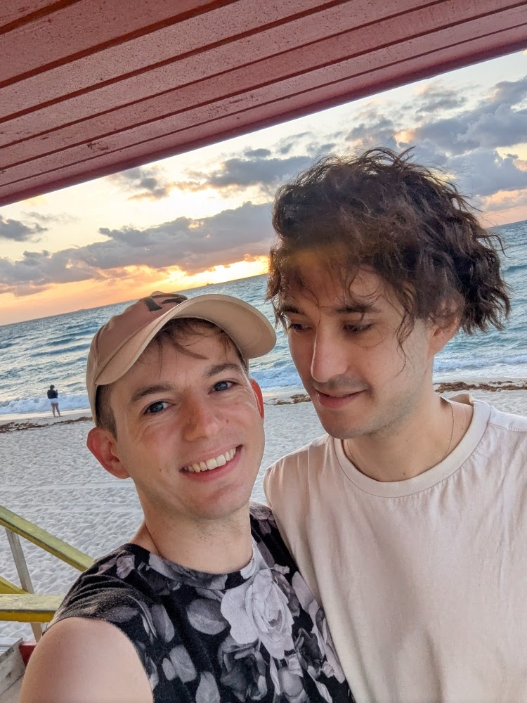 Conor and Mark at the beach